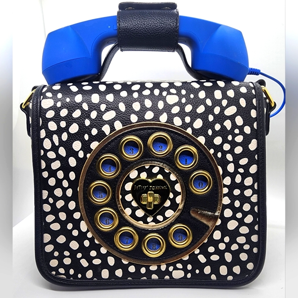 Medium Betsey Johnson Retro Phone Crossbody Purse